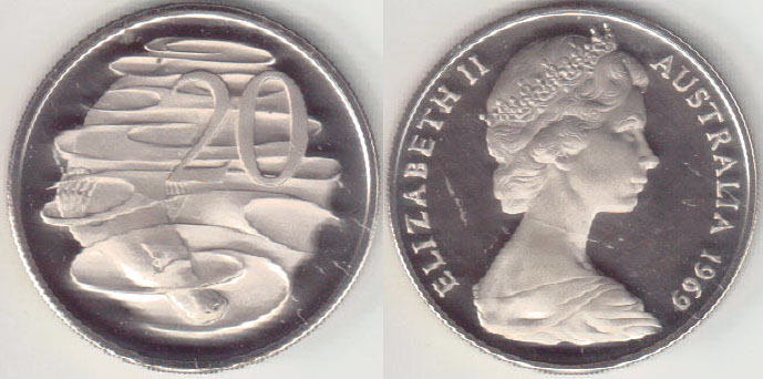 1969 Australia 20 Cents (Platypus) Proof A004509